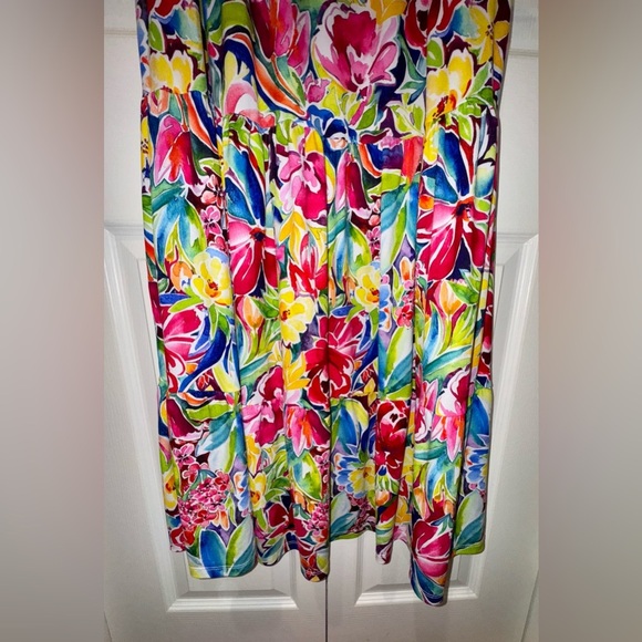Alexia Admor Multicolor Floral Maxi Off-Shoulder Dress, no belt. Size Large. EUC - Picture 4 of 14